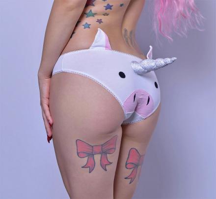 Unicorn Panties With 3D Plush Unicorn Horn Unique Underwear Unicorn  Knickers 