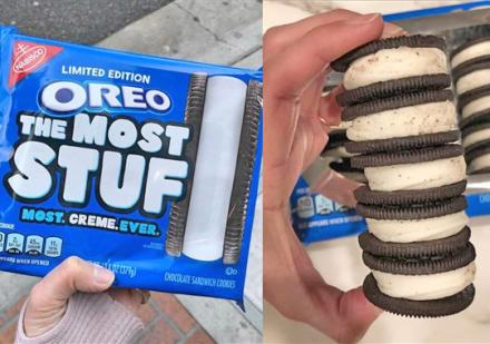 4x Maximum Stuffed Oreo Cookies - Thickest Oreos Ever