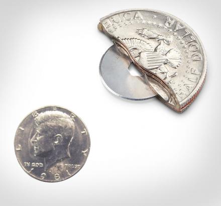 50 Cent Piece Hidden Knife Blade