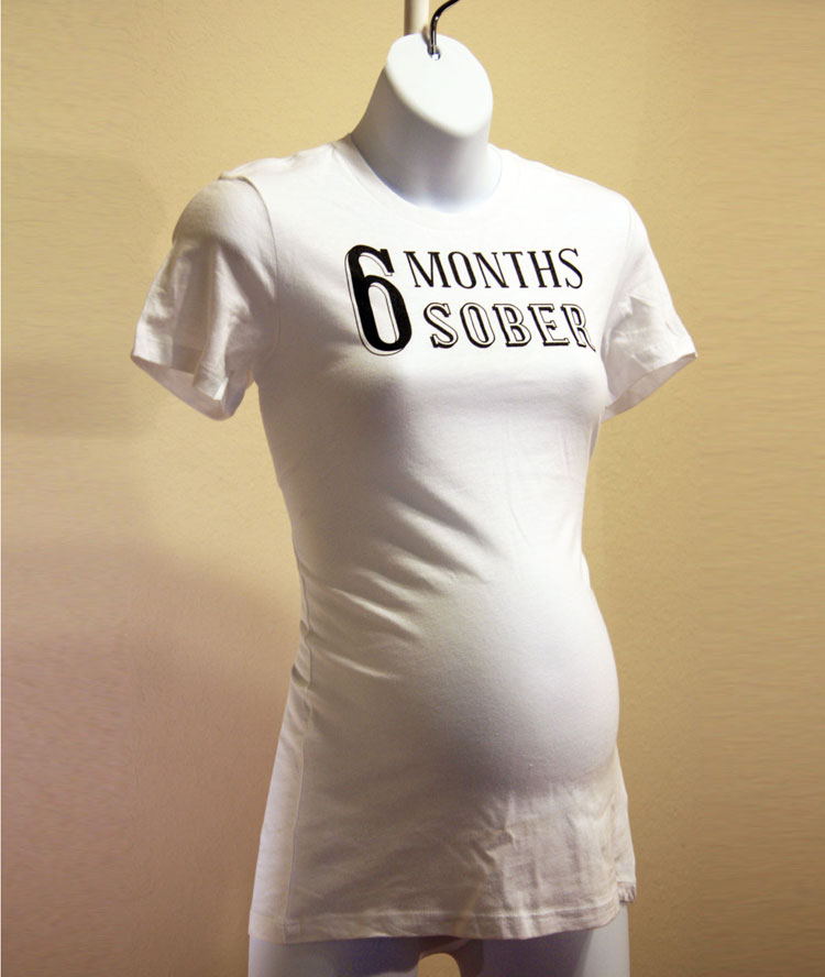 6 Months Sober Pregnancy Shirt