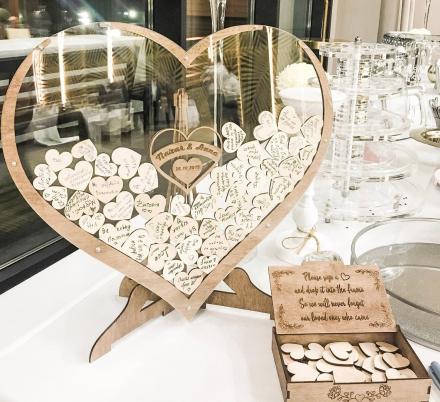 This Cute Heart Shaped Wedding Drop Box Is a Great Alternative To Wedding Guest Books