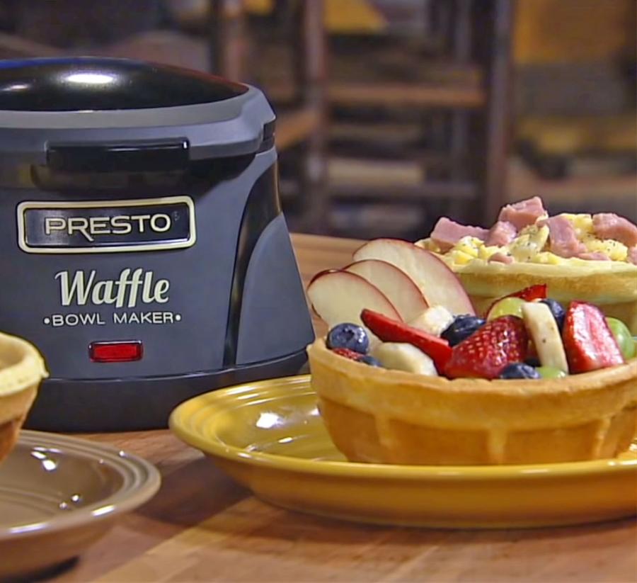 A Waffle Iron That Makes Delicious, Edible Waffle Bowls Genius