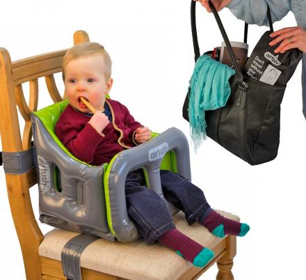 Airtushi: Inflatable Travel High-Chair