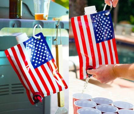 American Flag Liquor Bag Flask