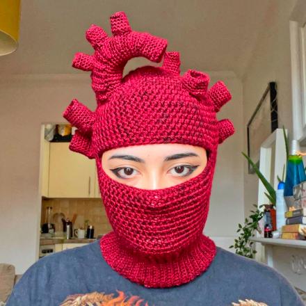 This Anatomical Heart Balaclava Ski Mask Looks Just Like a Real Heart