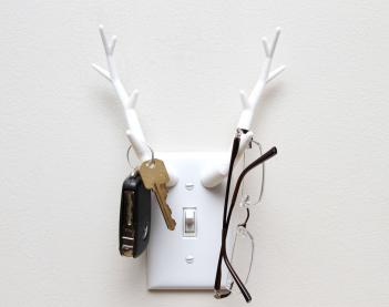 Antler Light Switch Key Holder