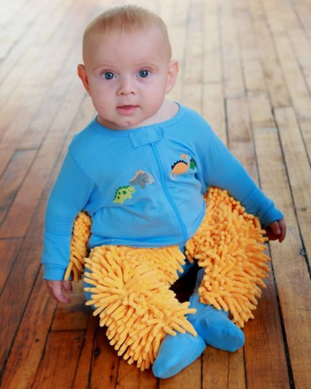 Sweeper Baby Mop Onesie