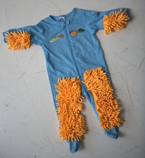 Now your baby can help with the housework as hilarious floor mop