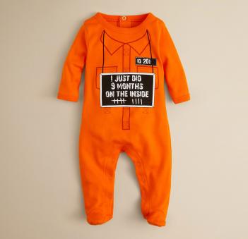 orange onesie baby