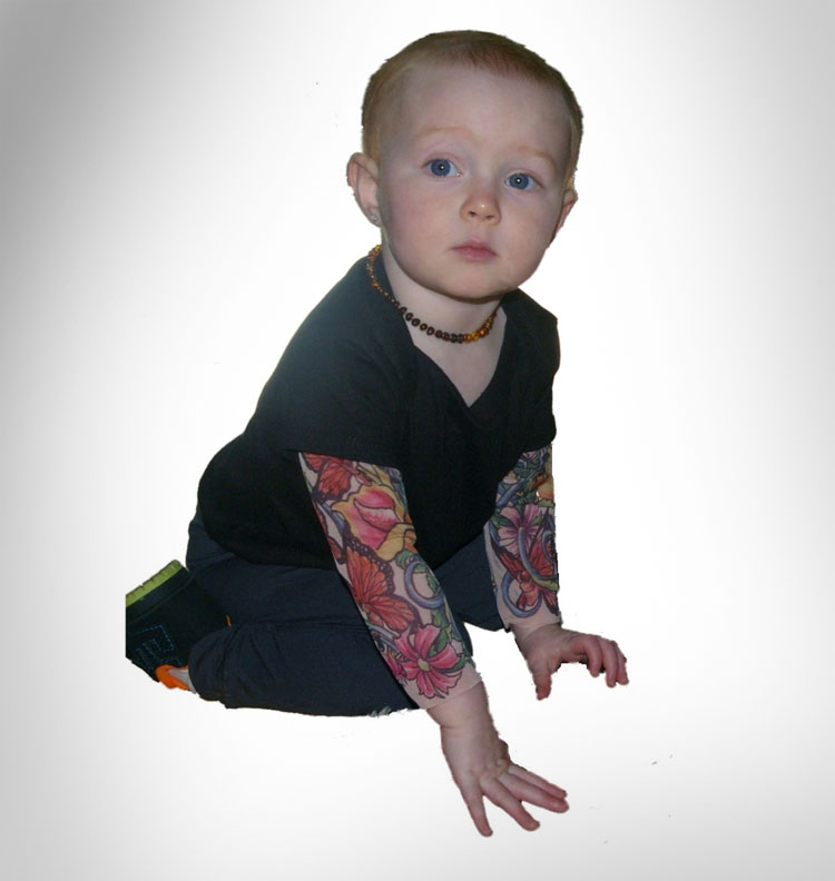 Baby Tattoo Sleeves Onsie