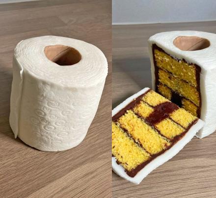 Toilet paper cakes serve up a slice of humor in trying times