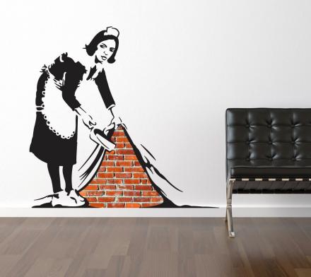 Banksy Sweep It Under The Rug Wall Decal