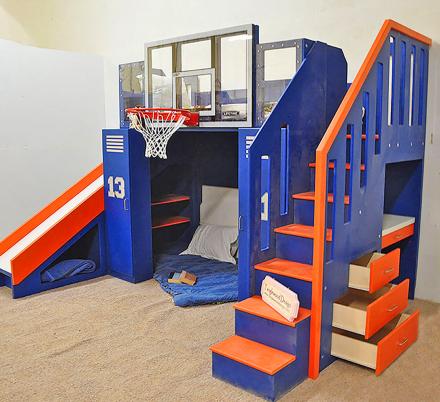 This Basketball Hoop Bunk Bed Might Be The Ultimate Kids Bed