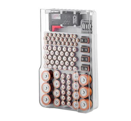 Battery Storage Organizer Holds 93 Various Sized Batteries