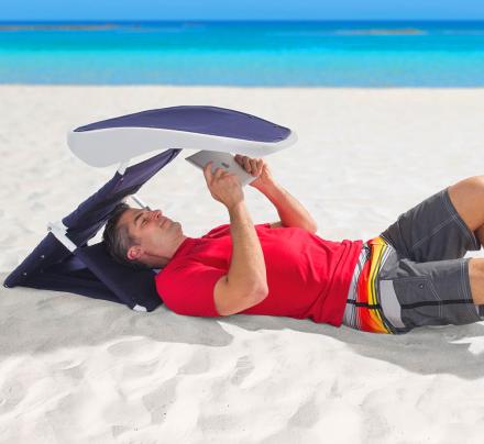 Beachgoer's Reading Room Offers Shade For Reading On The Beach