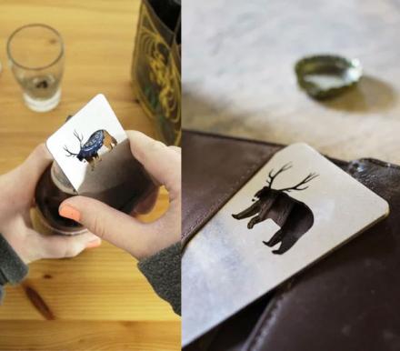 Bear + Deer = Beer | Bear With Antlers Bottle Opener