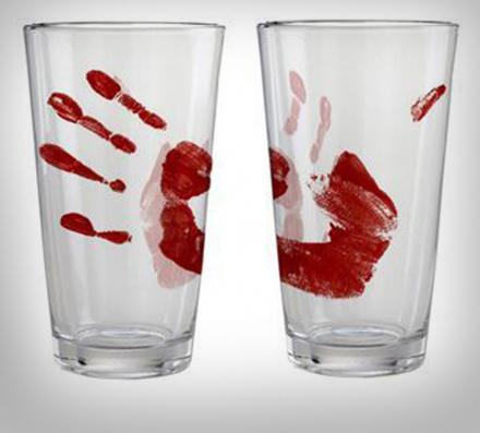 Bloody Hand Pint Glass