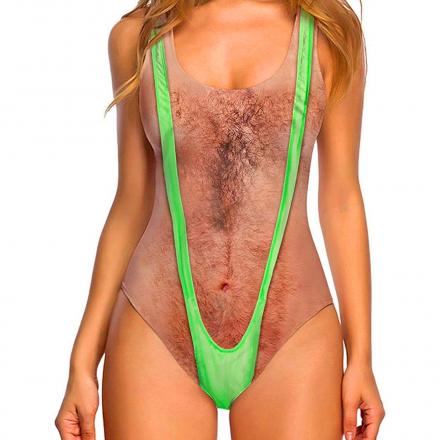 This Borat One Piece Swimsuit With Hairy Chest Is Sure To Turn Heads At The Beach