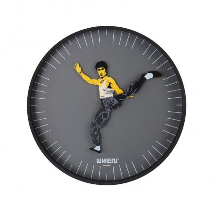 This Creative Bruce Lee Wall Clock Does A Roundhouse Kick Every Hour