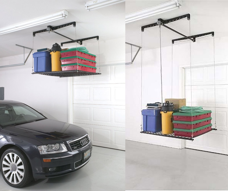 Pulley System Storage Rack For Your Garage, How To Create A Garage Pulley Storage System