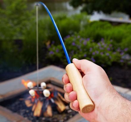 This Campfire Fishing Pole Roaster Lets You Roast Mallows Like You