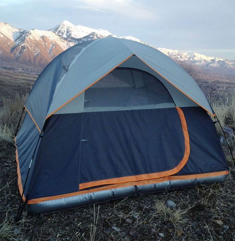 Tent with blow 2025 up mattress built in