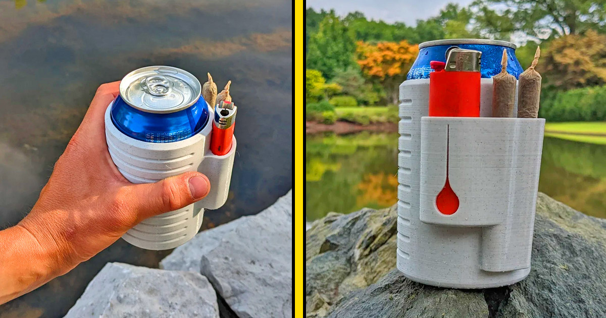 This Beer Koozie Holds a Pack of Cigs and Lighter (Or Snacks, Phone,  Lipstick)