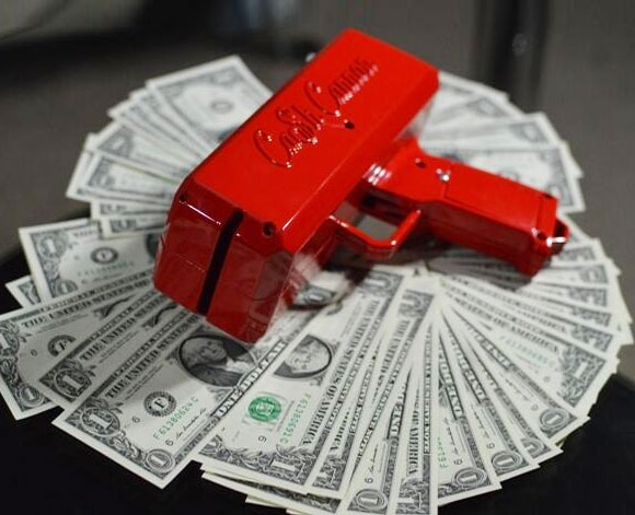 Cash Cannon: A Cash Gun That Makes It Rain