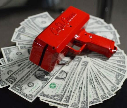 Cash Cannon: A Cash Gun That Makes It Rain