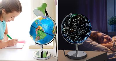 Celestial Globe Lamp Shows Earth During The Day, Constellations At Night