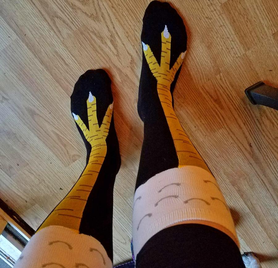 Chicken Leg Socks Make It Look Like You Have Actual Chicken Legs