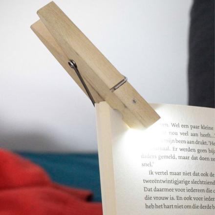 Clothespin Book Clip Reading Light