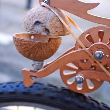 Monty Python-esque Bike Contraption Attaches Coconuts To Your Bicycle For Galloping Sound Effect