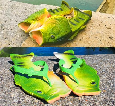 bass fish sandals