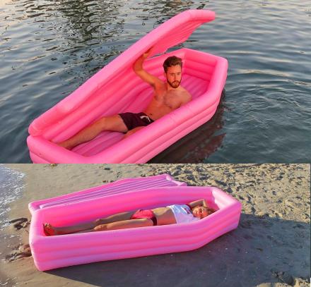 pink blow up pool