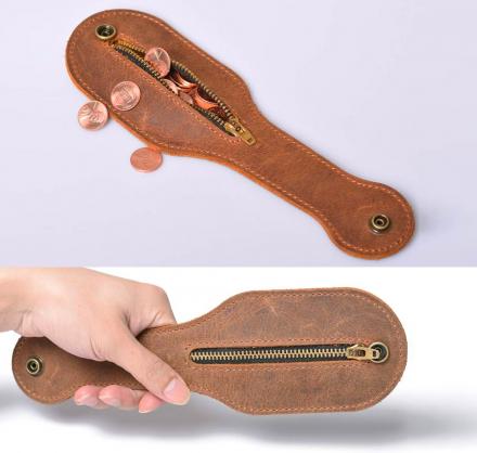 Someone Invented a Leather Coin Purse That Doubles as a Self