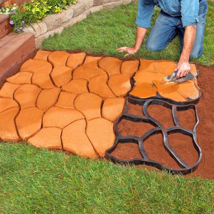 These Concrete Molds Let You Create Incredible Walkways That Look To Be Made From Stones