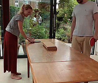CorkNet Is a Ping Pong Net Made of Cork That Doubles as a Trivet