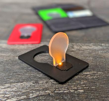 Credit Card Folding Bulb Lamp Fits In Your Wallet