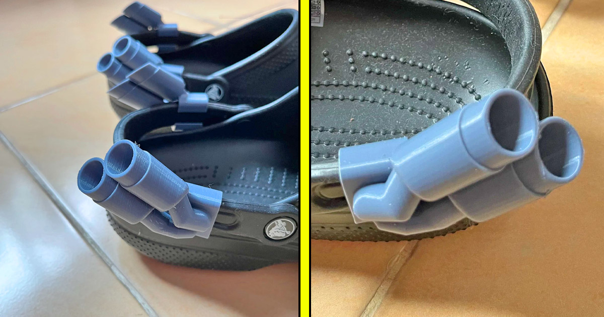 You Can Now Get Mini Exhaust Mufflers For Your Crocs, and They're