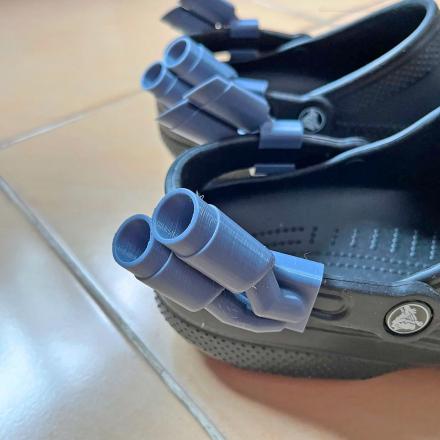 You Can Now Get Mini Exhaust Mufflers For Your Crocs, and They're Perfect For Car Lovers