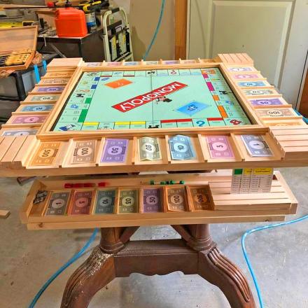 This Custom Wooden Monopoly Table Is The Ultimate Way To Play Monopoly