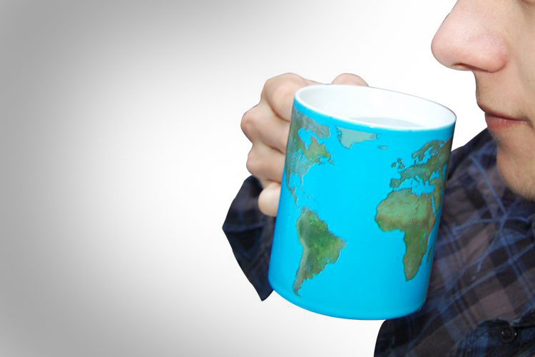 Heat Sensitive Earth Coffee Mug