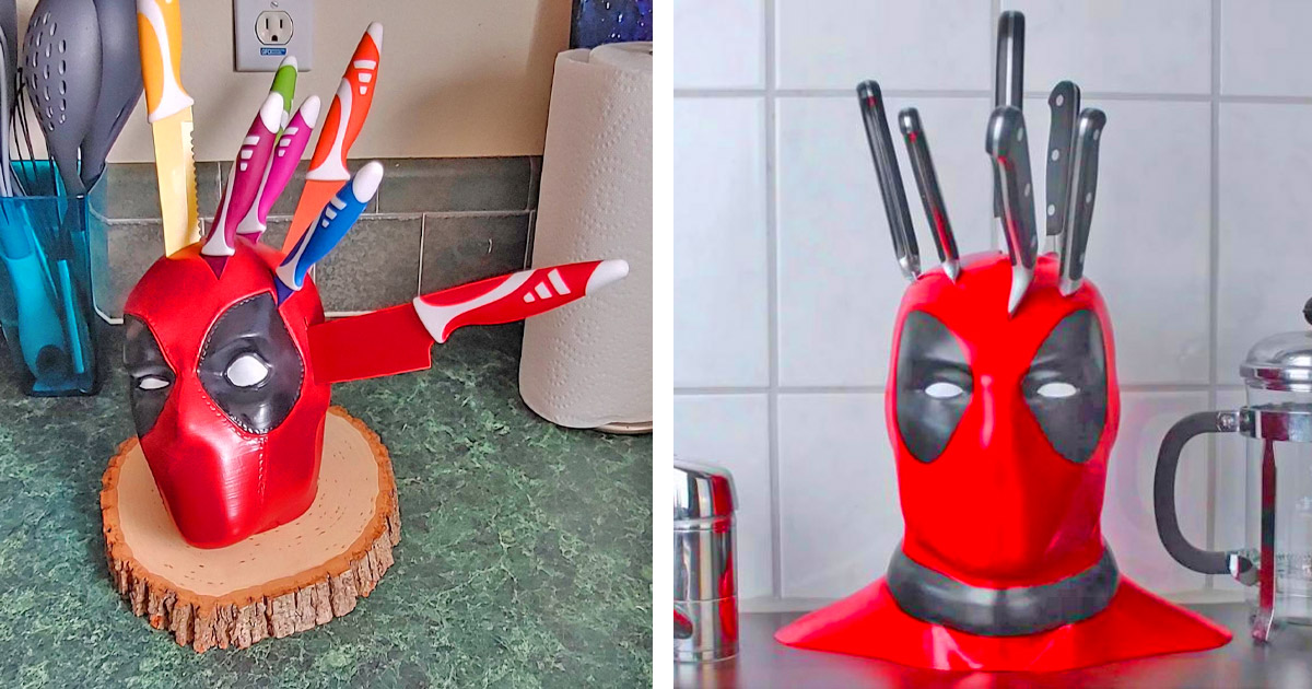 This Deadpool Knife Block Is The Ultimate Knife Storage For Marvel Geeks