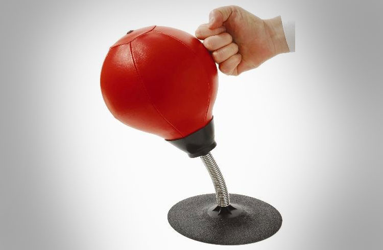 Tech Tools Desktop Punching Bag - Suctions to Your Desk, Heavy Duty Stress  Relief Boxing Bag, Funny Office White Elephant Gifts for Boss or Coworker