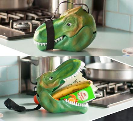 Creative Lunch Box Shaped Like a Dino Stores Food Between Its Teeth