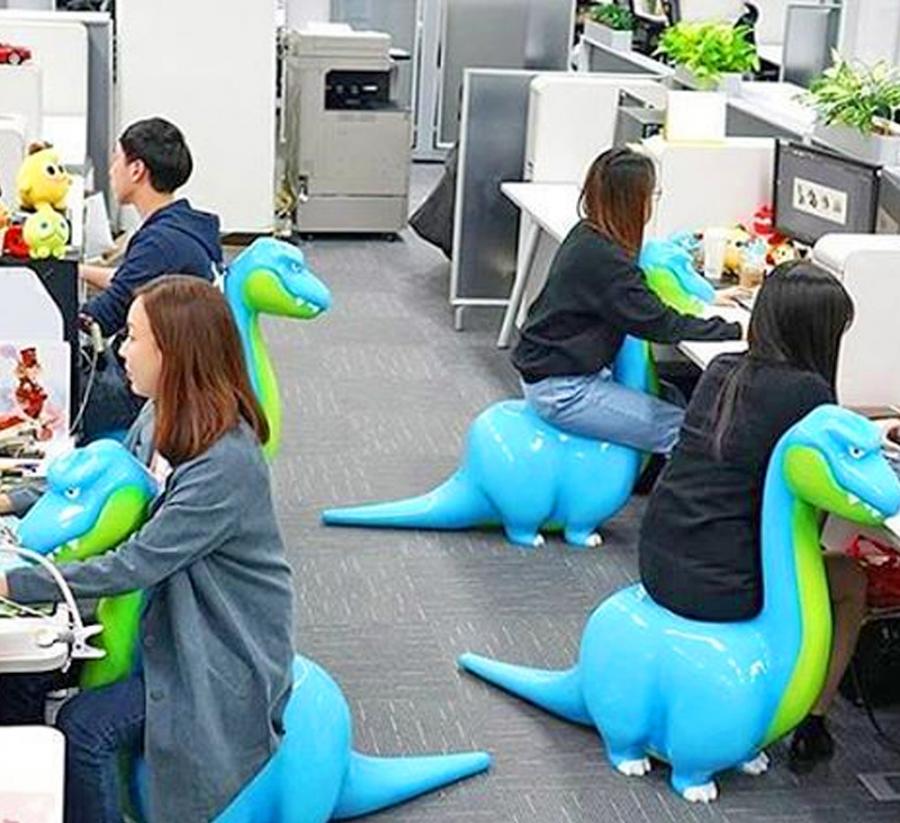 These Quirky Dinosaur Shaped Office Chairs Are The New Exercise Ball Replacement