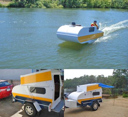 This DIY Micro-Camper Converts Into a Boat In Seconds