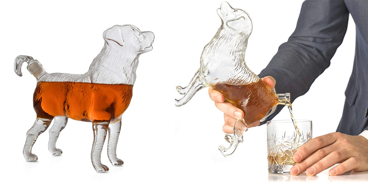 This Dog Whiskey Decanter Makes a Perfect Centerpiece For a Home Bar