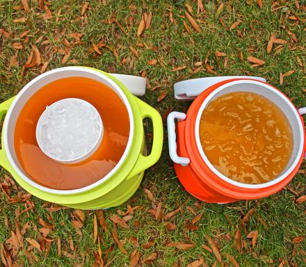 The Double Cooler Keeps Drinks From Getting Watered Down